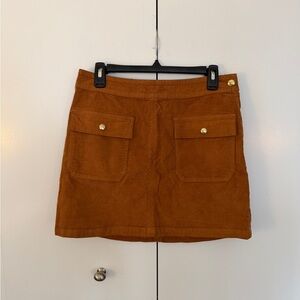Frame Denim Tan Corduroy Mini Skirt